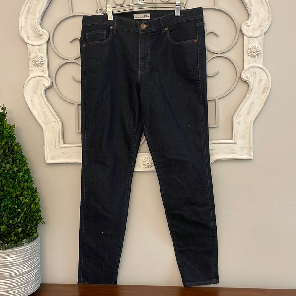 Ann Taylor Loft Dark Denim Pants Size 12